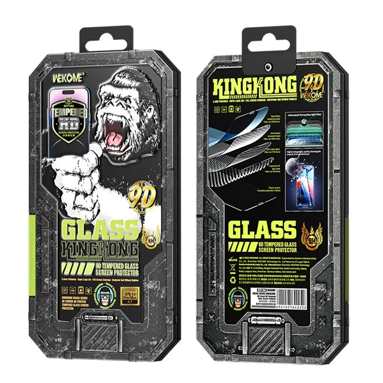 WEKOME King Kong Vacha Series For iPhone 13 Pro Max / 14 Plus Anti-Scratch Phone Screen Film 9D Curved HD High Aluminum-silicon Glass Screen Protector