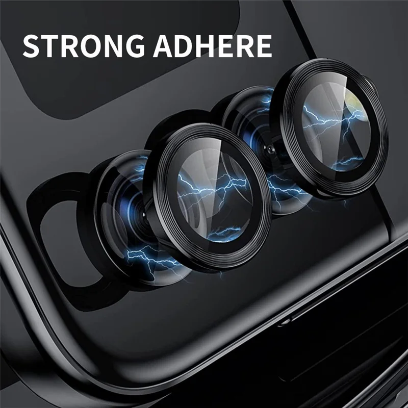 ENKAY HAT PRINCE For Samsung Galaxy Z Flip4 5G / W23 Flip 1 Set Camera Lens Protector Tempered Glass Aluminum Alloy Ring Lens Film - Multi-color