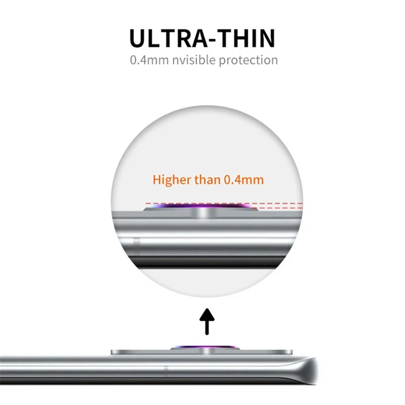 ENKAY HAT PRINCE für Huawei P60 / P60 Pro / P60 Art Kameraobjektivschutz Aluminiumlegierung Trim Gehärtetes Glas Rückseitiger Objektivfilm - Schwarz