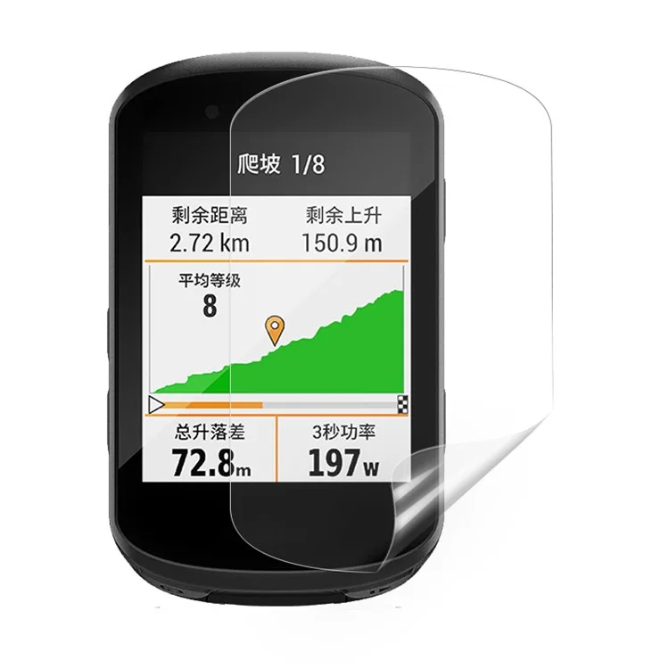 Protecteur d'écran Ultra Clear PET pour Garmin Edge 530 Bike Stopwatch Film de protection anti-rayures