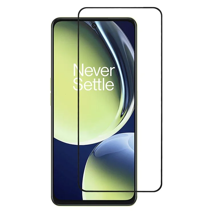 For OnePlus Nord CE 3 Lite 5G / Nord N30 5G Full Glue Tempered Glass Film Black Edge Silk Printing Phone Full Screen Protector