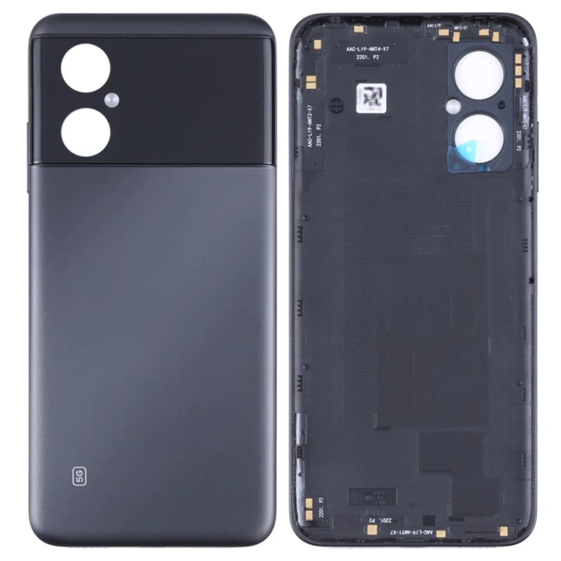 For Xiaomi Poco M4 5G / Poco M4 5G (India) / Redmi Note 11R 5G OEM Rear Housing Back Cover Replacement - Black