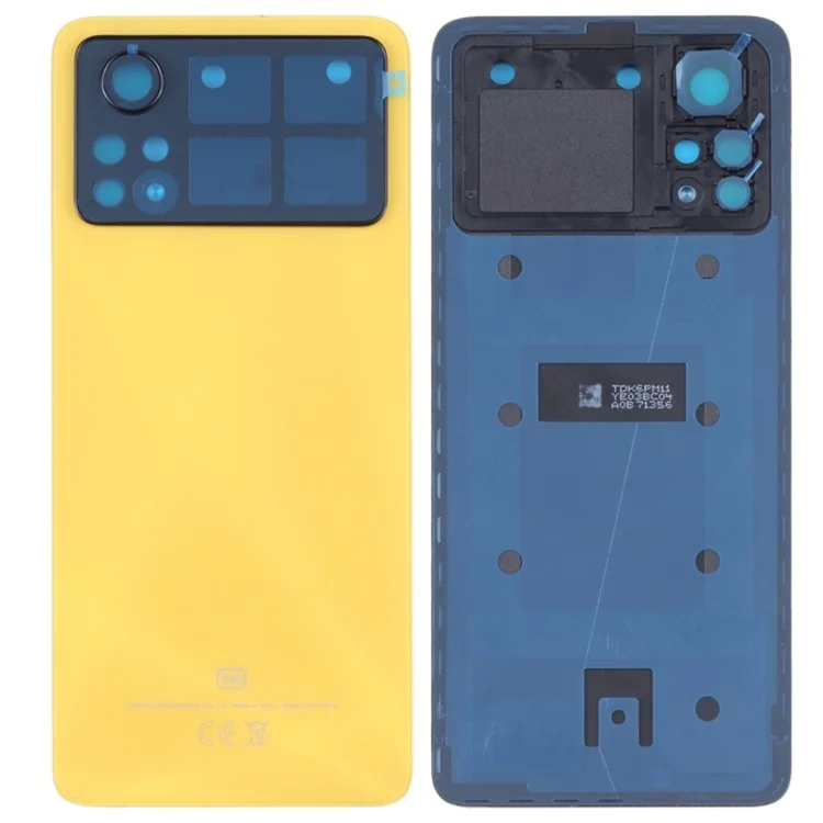 For Xiaomi Poco X4 Pro 5G Back Battery Housing Cover Replacement Part (Without Lens) - Yellow
