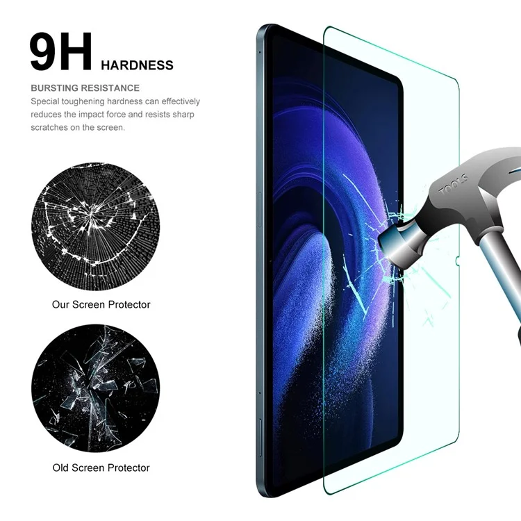 ENKAY HAT PRINCE 2Pcs For Xiaomi Pad 6 / 6 Pro Protector de pantalla de vidrio templado 0.33mm 9H 2.5D Arco Edge Ultra Clear Screen Film