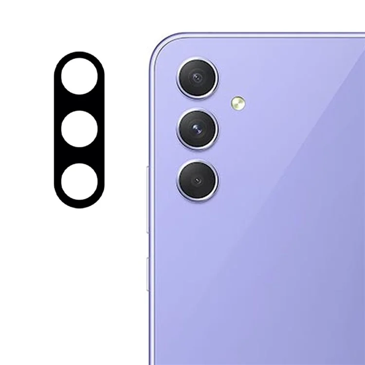 Per Samsung Galaxy A54 5G Silk Printing Tempered Glass Lens Film Anti-scratch Camera Lens Protector - Nero
