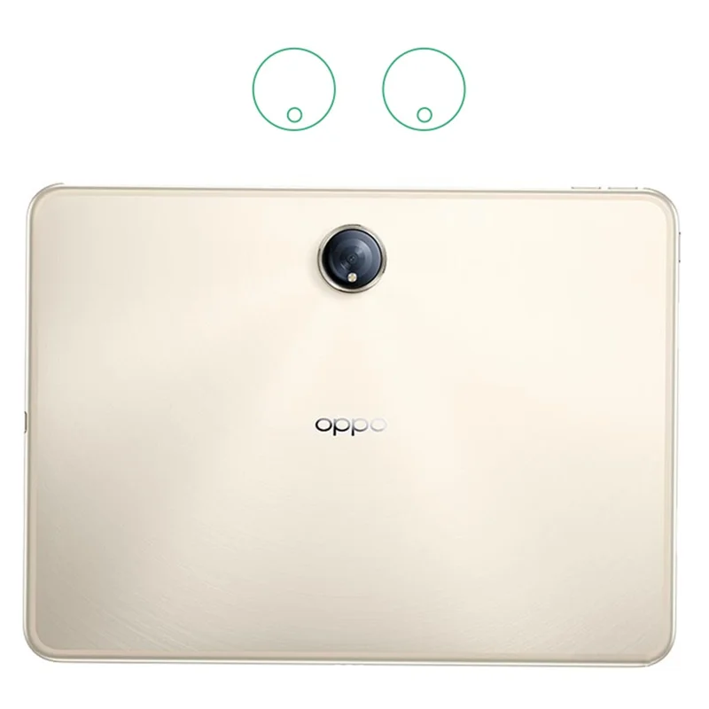 2 Stück / Set für Oppo Pad 2 Panzerglas Kameralinsenschutz 3D Arc-Rand Klarer Rückkameraobjektiv-Film