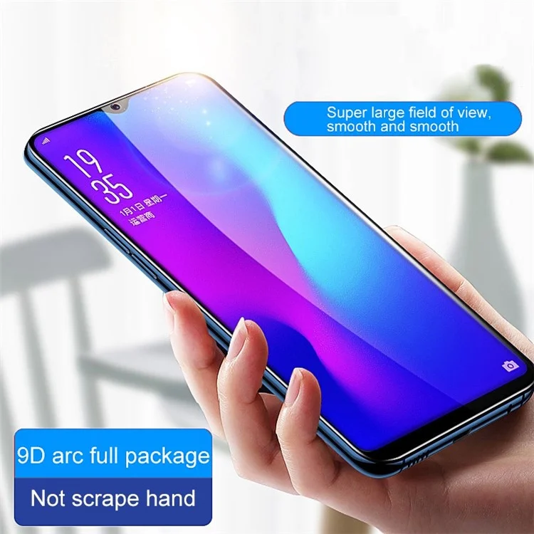 Para Realme C55 4G Phone Protetor de Tela de Tela Cheia Adesivo Lateral Impressão em Seda Película de Vidro Temperado 9D