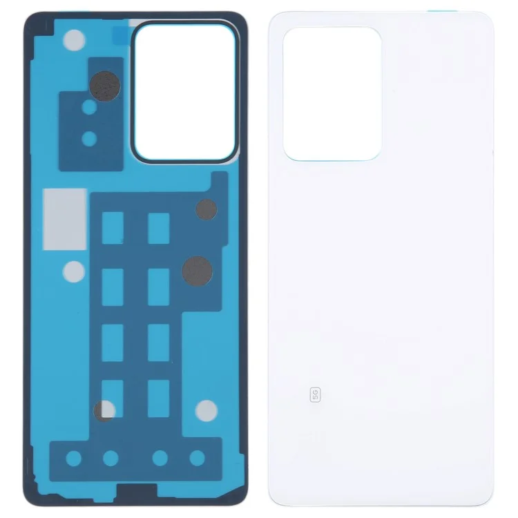 For Xiaomi Redmi Note 12 Pro 5G OEM Rear Housing Back Cover Replacement Part - White