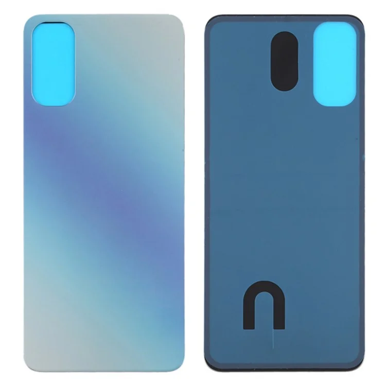 Pour Oppo Reno4 5G Couvercle arrière du boîtier de la batterie Pièce de rechange - Bleu
