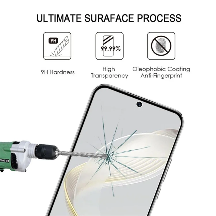 Para Huawei nova 11 / nova 12s 4G / nova 12 Lite 4G Protector de pantalla de teléfono Silk Printing Full Glue Tempered Glass Full Cover Film