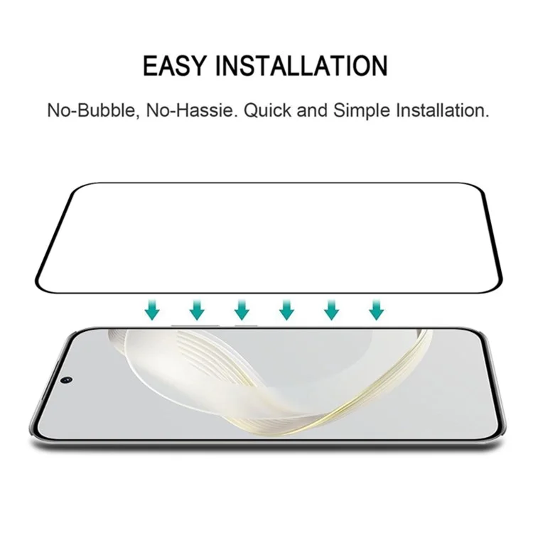 Para Huawei nova 11 / nova 12s 4G / nova 12 Lite 4G Protector de pantalla de teléfono Silk Printing Full Glue Tempered Glass Full Cover Film