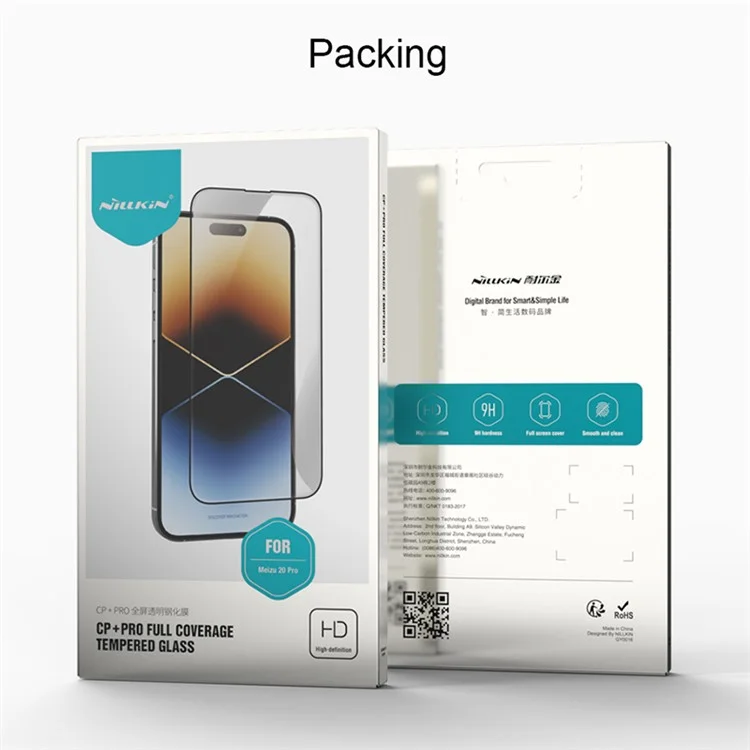 NILLKIN CP+PRO for Meizu 20 Pro AGC Glass Phone Full Screen Protector Anti-explosion Ultra Clear Film