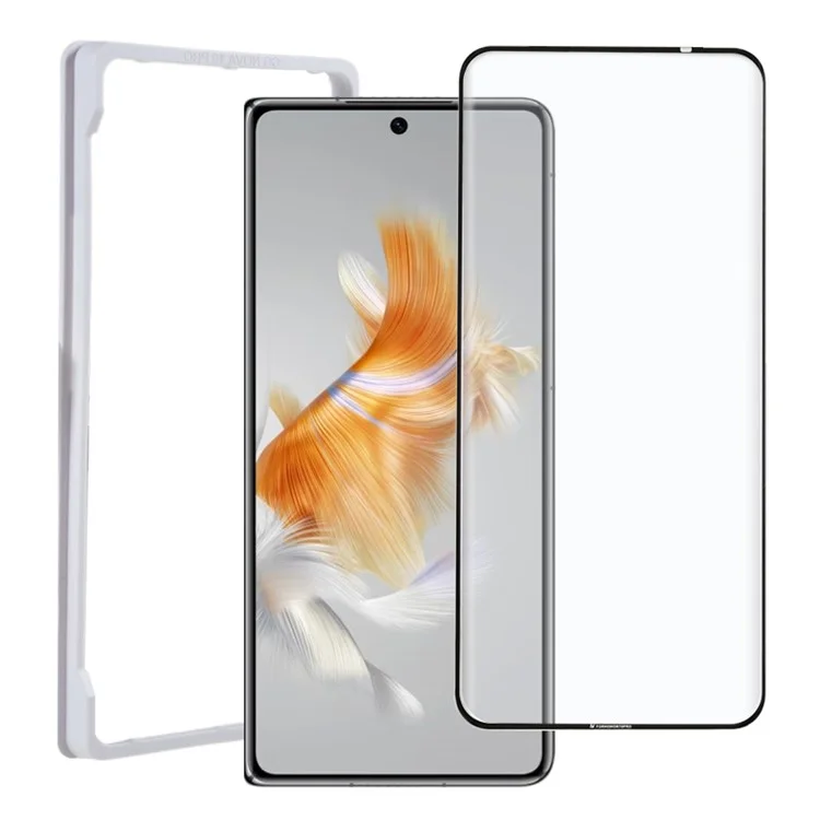 Para Huawei Mate X3 5G 0.18mm Película de Vidrio Templado 3D Curvada Pegamento Completo Protector de Pantalla Completa Desbloqueo de Huellas Dactilares