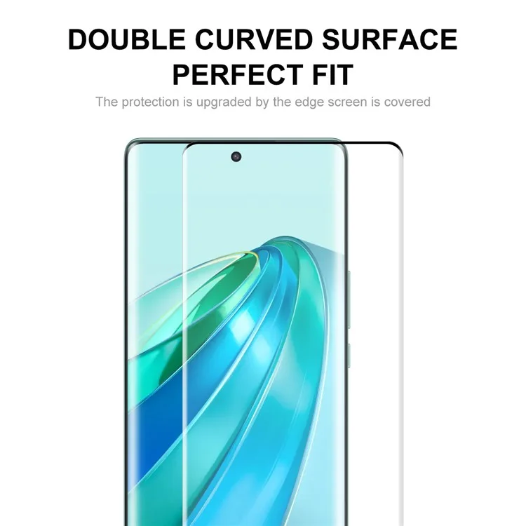 ENKAY HAT PRINCE Para Honor X9a 5G / X40 5G / Magic5 Lite 5G Protector de pantalla de vidrio templado 3D curvo de toda la pantalla con pegamento lateral