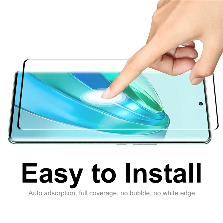 ENKAY HAT PRINCE Para Honor X9a 5G / X40 5G / Magic5 Lite 5G Protector de pantalla de vidrio templado 3D curvo de toda la pantalla con pegamento lateral