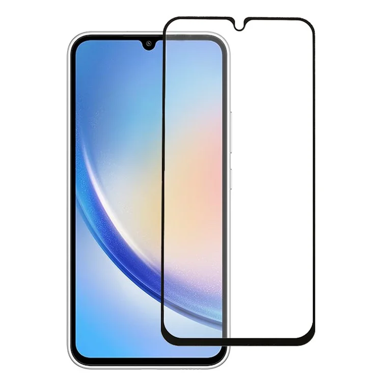 Per Samsung Galaxy A34 5G Purple Light Full Screen Protector Black Edge Silk Printing Full Glue Tempered Glass Film