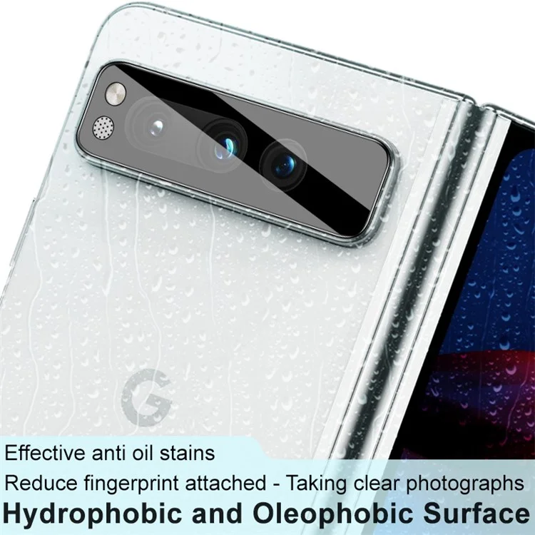 IMAK pour Google Pixel Fold Protecteur d'objectif de caméra en verre trempé Anti-Rayures Film de protection de l'objectif (Version noire)