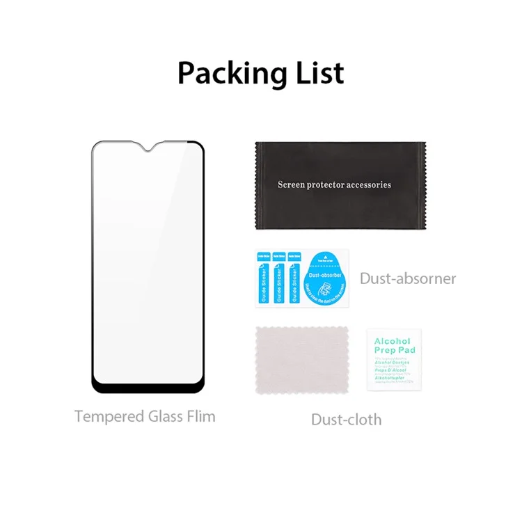 DUX DUCIS Full Glue Screen Protector for Samsung Galaxy M14 5G , 0.33mm 2.5D Arc Edge Tempered Glass Film (9D)