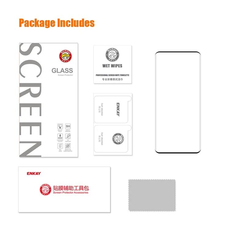 ENKAY HAT PRINCE Para Xiaomi 13 Ultra / 13 Pro 5G Adesivo Lateral 3D Cobertura Curva Completa Filme de Vidro Temperado