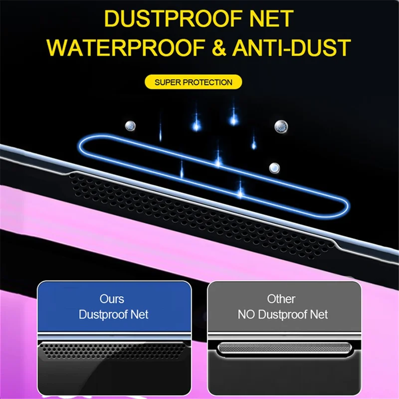 Para iPhone 13 / 13 Pro / 14 Protector de pantalla de cristal templado con impresión de seda transparente y herramienta de instalación fácil