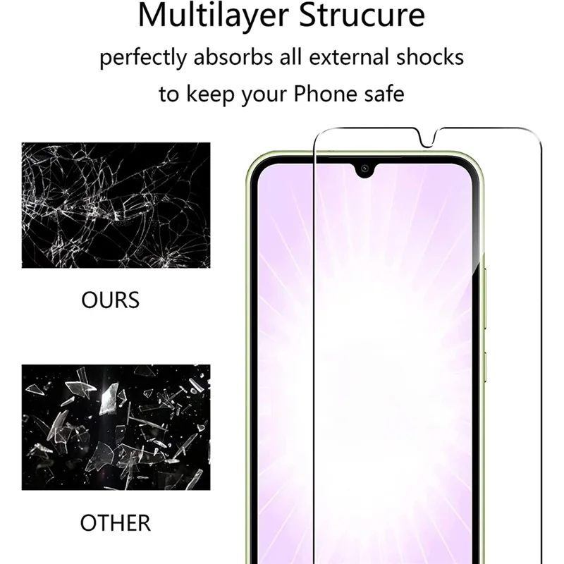 2 pièces pour Samsung Galaxy A54 4G Protecteur d'écran + Protecteur d'objectif de caméra Film en verre trempé transparent HD Film d'objectif