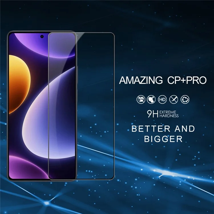 NILLKIN CP+PRO for Xiaomi Redmi Note 12 Turbo / Poco F5 5G AGC Glass Screen Protector Anti-Explosion Anti-Glare Phone Screen Film