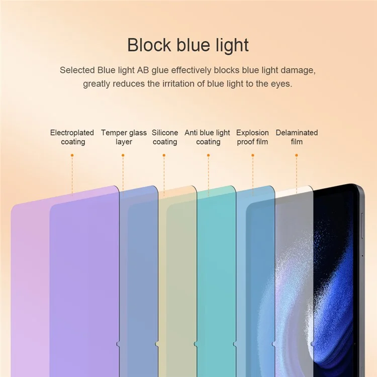 NILLKIN V+ Series For Xiaomi Pad 6 / Pad 6 Pro Anti-Blue-Ray ACG Glass Screen Protector Ultra Clear Anti-Scratch Screen Film