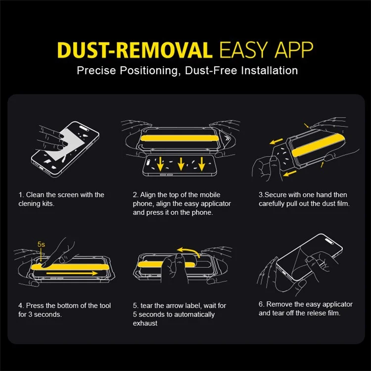 For iPhone 13 Pro Max 6.7 inch / 14 Plus Dust-free Installation Silk Printing Full Screen Protector Anti-Spy Tempered Glass Film