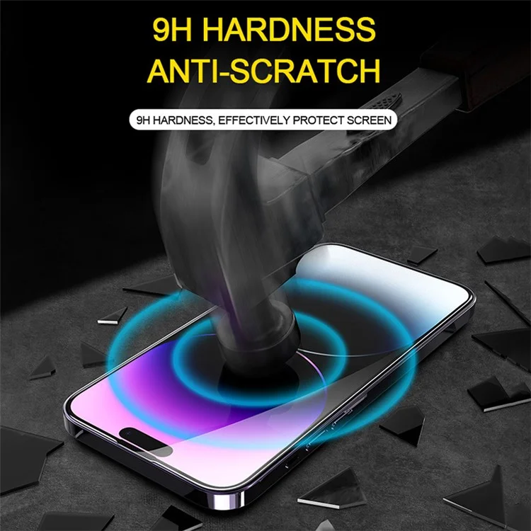 Protector de pantalla completa para iPhone 14 Pro Max Silk Printing Anti-Spy Tempered Glass Screen Film