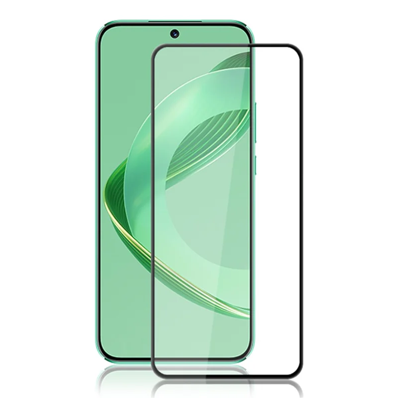 AMORUS Pour Huawei nova 11 / nova 12s 4G / nova 12 Lite 4G Film de protection d'écran entièrement collé en verre trempé avec impression en sérigraphie Silk - Noir