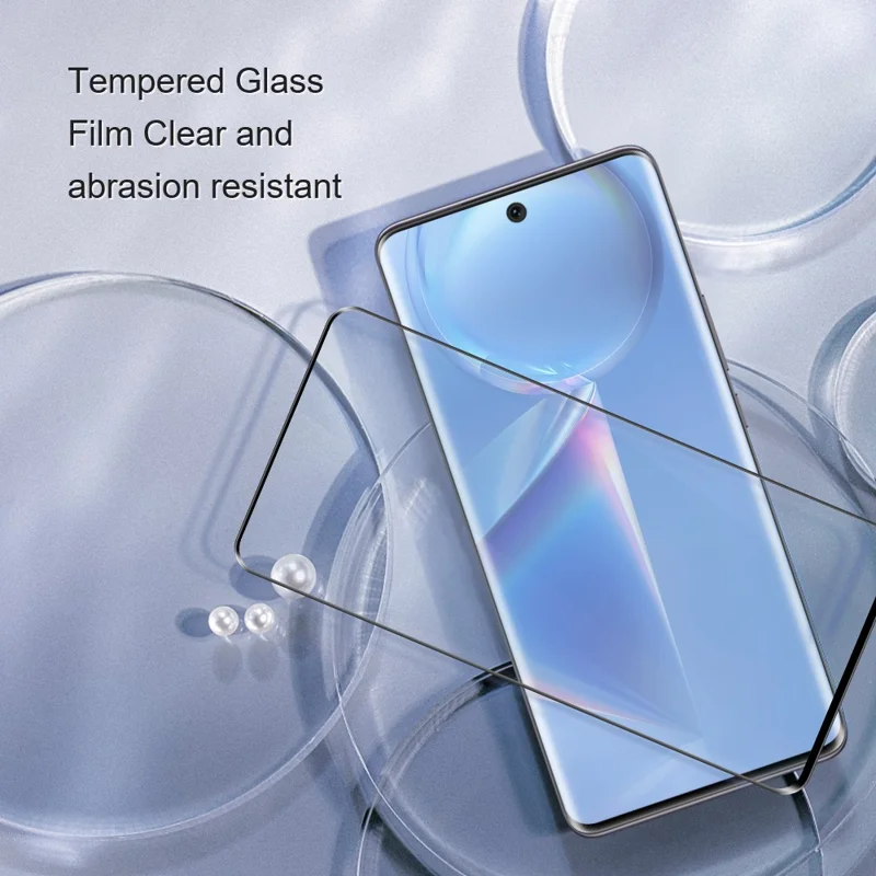 AMORUS 2 Unidades para Huawei nova 14 5G / 13 5G / 11 / nova 12s 4G / nova 12 Lite 4G Película de Vidro Temperado com Cola Total, Proteção Total com Impressão em Seda
