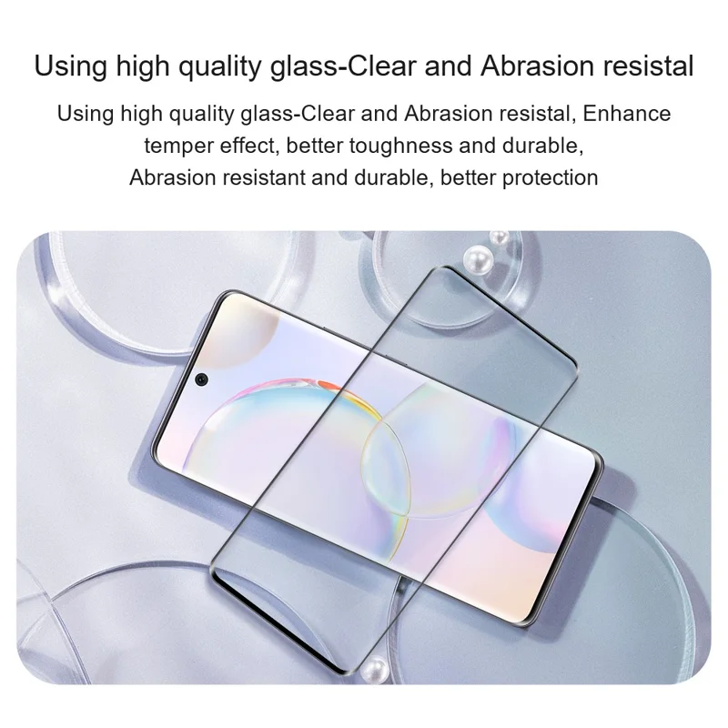 AMORUS 2 Unidades para Huawei nova 14 5G / 13 5G / 11 / nova 12s 4G / nova 12 Lite 4G Película de Vidro Temperado com Cola Total, Proteção Total com Impressão em Seda