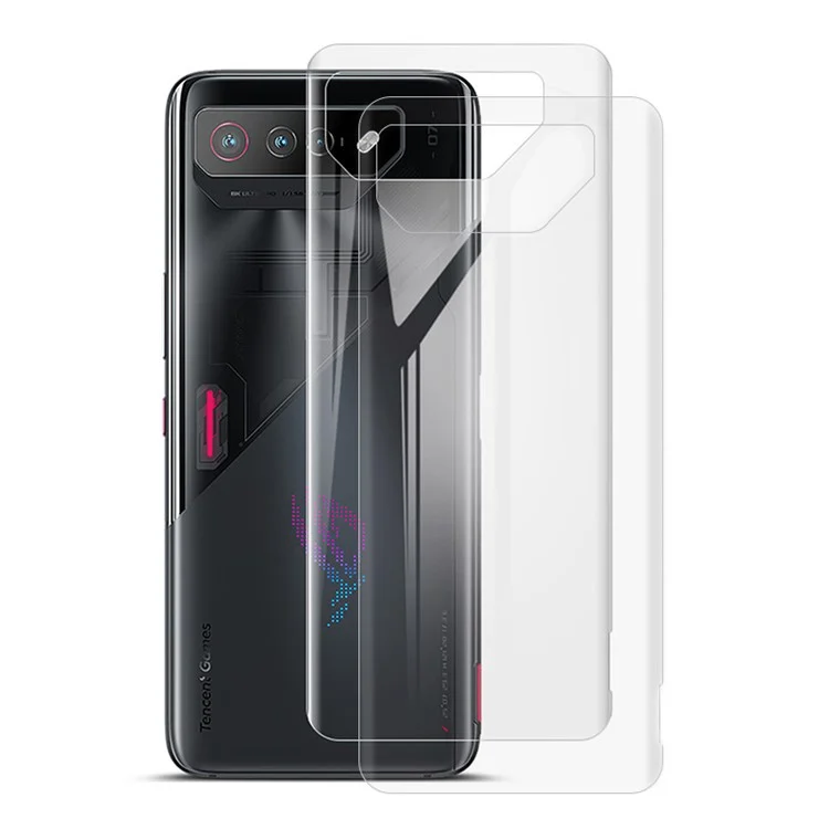 IMAK 2Pcs / Conjunto de película hidrogel III para Asus ROG Phone 7 5G Película protectora transparente para la parte posterior del teléfono
