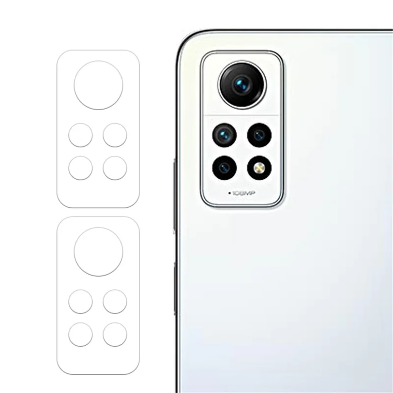 2Pcs / Set For Xiaomi Redmi Note 12 Pro 4G Camera Lens Protector 3D Arc Edge Tempered Glass Phone Lens Film
