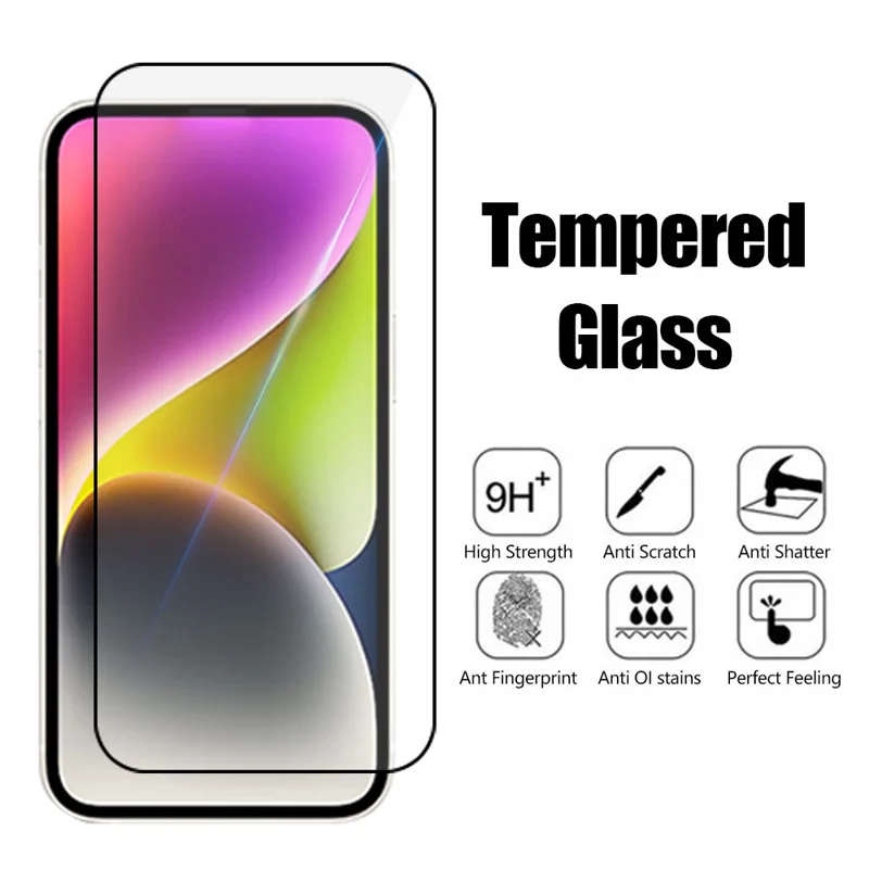 For Xiaomi Poco F5 5G / Redmi Note 12 Turbo Tempered Glass Screen Protector Black Edge Silk Printing Full Glue Film