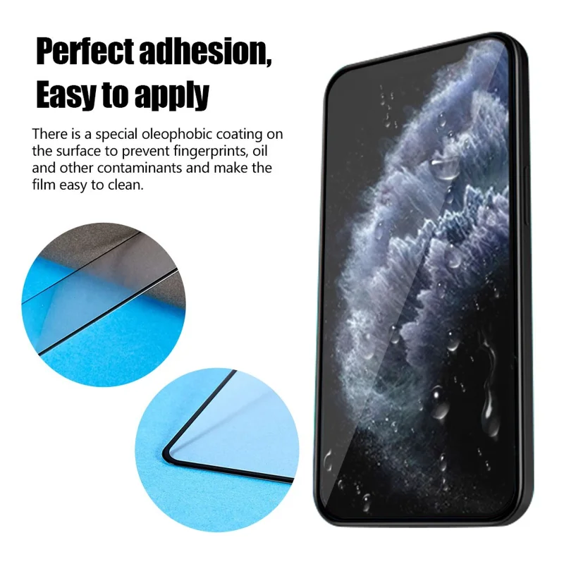 For Xiaomi Poco F5 5G / Redmi Note 12 Turbo Tempered Glass Screen Protector Black Edge Silk Printing Full Glue Film