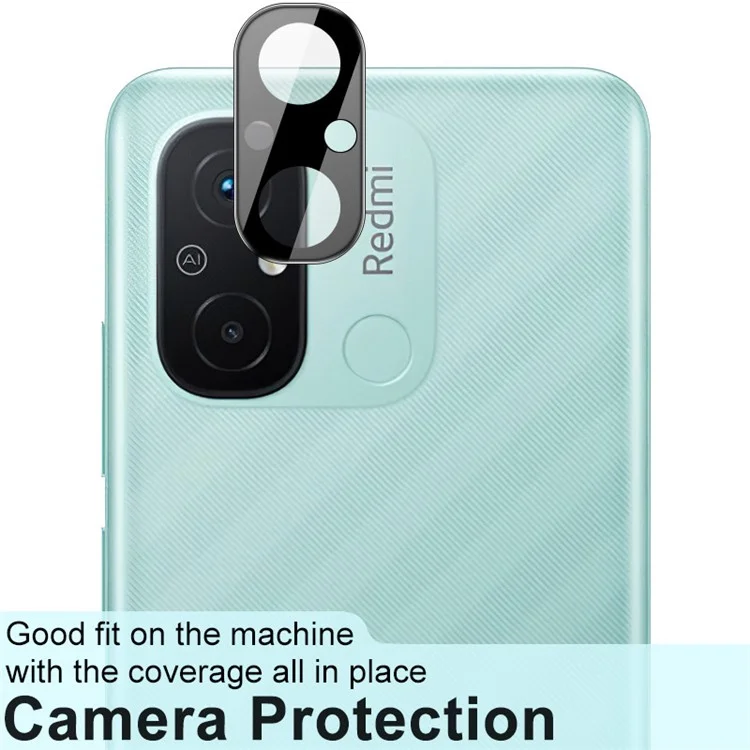 IMAK Camera Lens Protector for Xiaomi Redmi 12C 4G Tempered Glass Anti-Scratch Lens Film (Black Version)