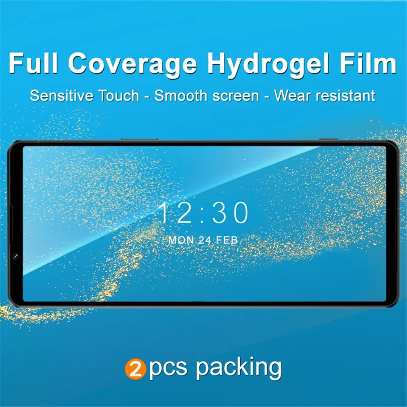 IMAK 2Pcs / Set Hydrogel Film III Protector de pantalla para Sony Xperia 1 V, película de TPU suave y transparente