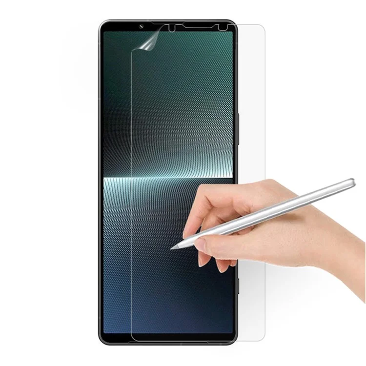 For Sony Xperia 1 V Paper-like Screen Protector Ultra Clear Anti-fingerprint Soft PET Paper-feel Film