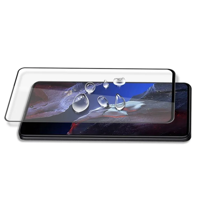 AMORUS 2Pcs Screen Protector for Xiaomi Poco F5 Pro 5G / Redmi K60 5G / K60 Pro 5G Silk Printing Tempered Glass Film - Black