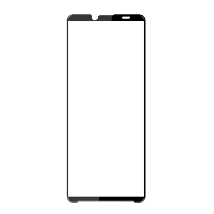 AMORUS For Sony Xperia 10 V Tempered Glass Screen Protector Silk Printing Full Glue Phone Full Screen Film - Black