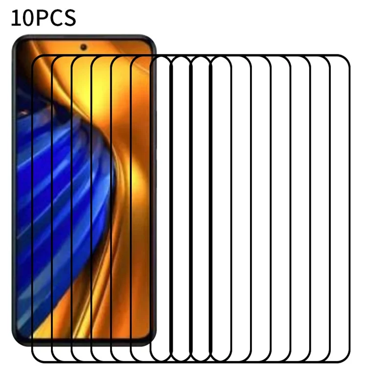 RURIHAI 10Pcs Screen Protector per Xiaomi Poco F5 5G / Redmi Note 12 Turbo, 2.5D Vetro in Alluminio-Silicio ad Elevata Durezza