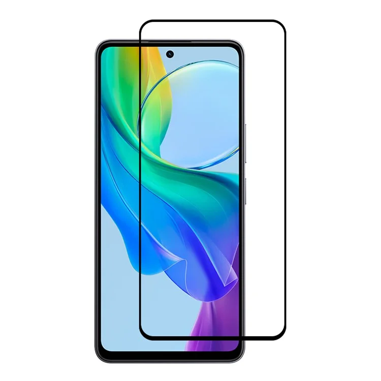 RURIHAI 10Pcs Secondary Hardening Screen Protector für vivo Y78 5G, Hochwertige Aluminium-Silizium-Glasfolie 2.5D 0.26mm