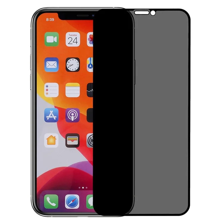 Per iPhone 11 Pro Max Anti-spy Silk Printing Full Screen Protector HD Full Glue High Aluminium-silicon Glass Film