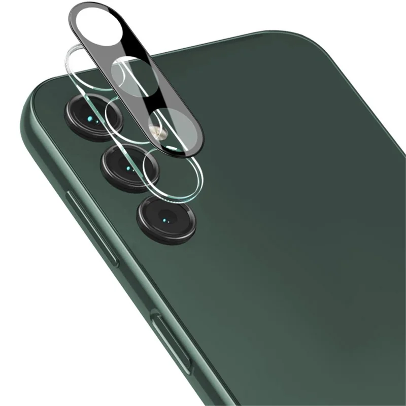 IMAK Para Samsung Galaxy A24 4G (162,1 x 77,6 x 8,3mm) Protetor de Lente de Vidro Temperado de Câmera + Tampa da Lente Acrílica (Versão Preta)