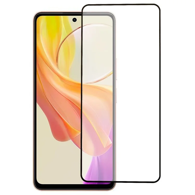 Für vivo Y78 5G Full Coverage Screen Protector Silk Printing Full Glue Tempered Glass Screen Film