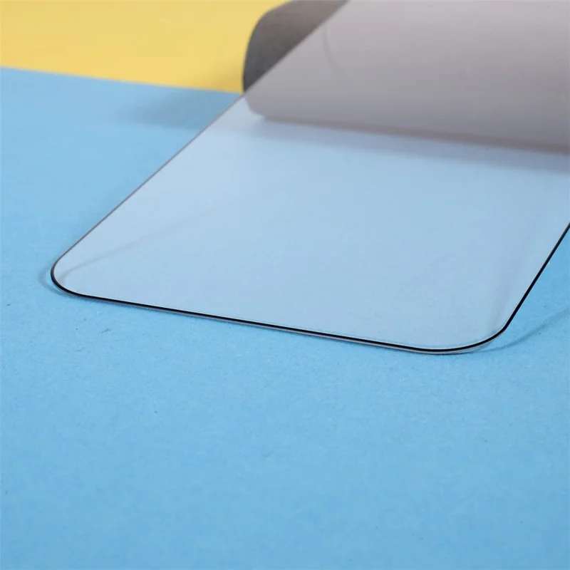 Para iPhone 15 Pro Max High Aluminium-silicon Glass Screen Protector Silk Printing Full Cover Film with Dust-proof Net