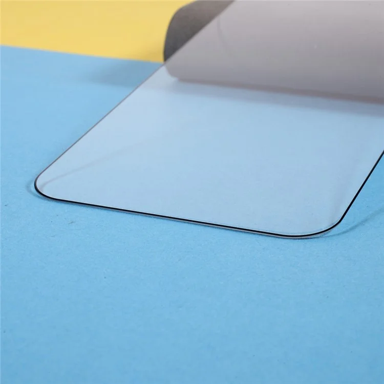 For iPhone 15 Plus Full Coverage Screen Protector Dust-proof High Aluminium-silicon Glass Silk Printing Film