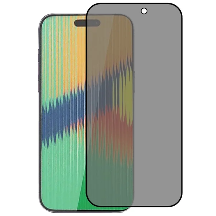 Per iPhone 15 Plus Silk Printing Anti-Spy Screen Protector Full Coverage Side Glue Tempered Glass Screen Film