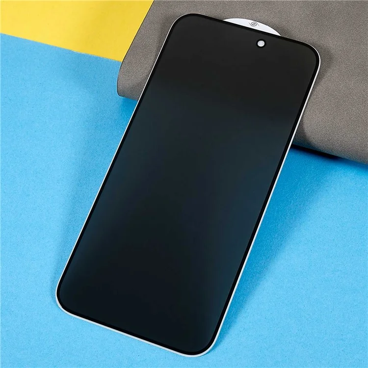 Per iPhone 15 Plus Silk Printing Anti-Spy Screen Protector Full Coverage Side Glue Tempered Glass Screen Film